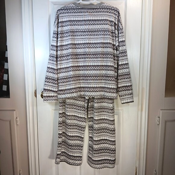 Nautica Fleece Pajamas Pajama Set 2-Piece Cozy Winter Gray Women's Size M NWOT - Picture 16 of 16